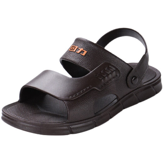 Shanghai Huili Men's Sandals New Style Casual Outdoor Sandals Non-Slip Beach Shoes Home Bathroom Slippers Dual Use 3890 Huili Sandals/Brown/New Standard 43