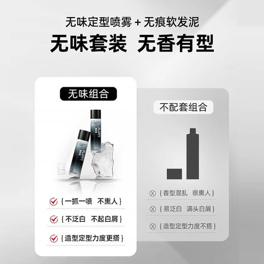 范泳辰清香型定型喷雾发胶男士头发造型蓬松定型自然持久干胶300ml 【潮男必备】300ml*2瓶