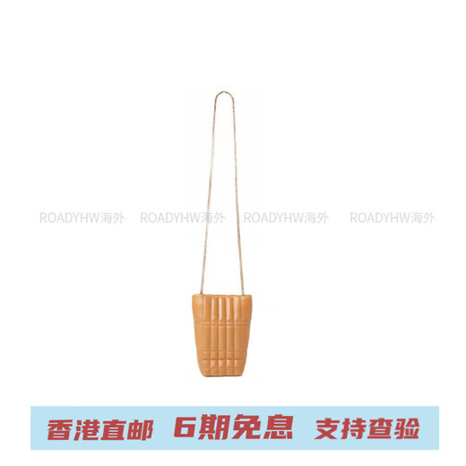 博柏利（BURBERRY）Lola萝拉包品牌磁扣链条绗缝羔羊皮水桶包斜挎单肩包女款浅棕色 基础装(包+防尘袋)