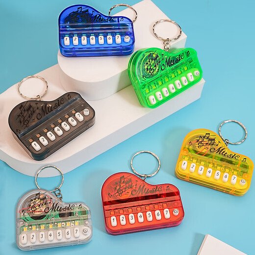 Enérgica Fun Class Fun Fishing Pequeños juguetes creativos Mini Electronic Electronic Piano Keychain colgante de colgante brillante Macaron en polvo