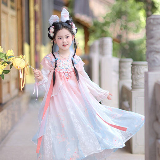 
Flag Platinum Hanfu Girls Autumn 2025 New Children's Ancient Style Super Fairy Spring and Autumn Princess Dress Xiaoyuetu 130