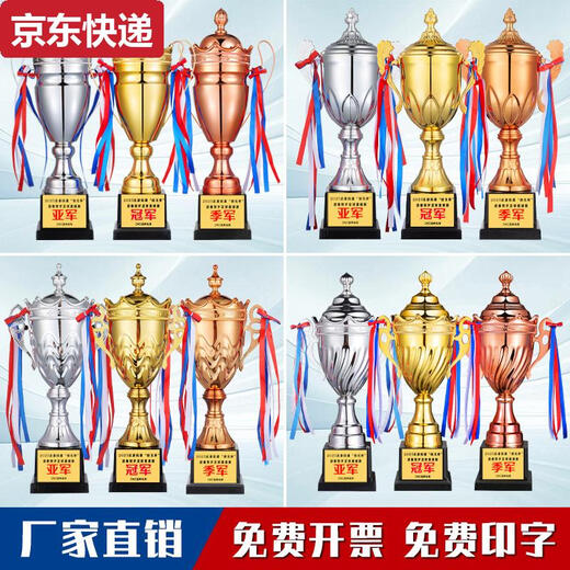 奇立彩金属奖杯定制银铜学校运动会比赛订定做高档奖牌儿童冠军篮球奖杯 9905金银铜