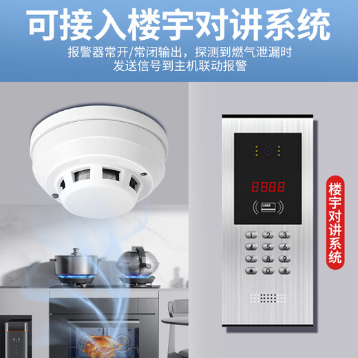 Ceiling gas alarm natural gas sensor 12V network probe wired gas detector SG-2008 220V network real estate project model normally open and normally closed