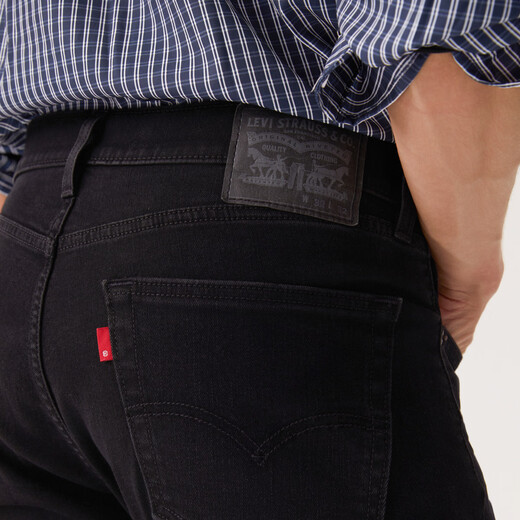 Levi's Levi's 25th autumn and winter new men's American 505 standard straight trendy casual denim trousers black 34 (32)