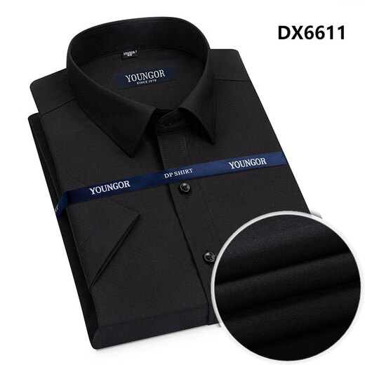 CEO YAGEOL Camisa de manga corta para hombres NUEVOS DESEJO FORMAL DE SUMPRADO PARA NEGOCIOS POLIESTER DE CONTOLA CORTULAR EN LA MULTICOR MULICOR VERSATILE VERSATILE MANGA CLATE 6623 38