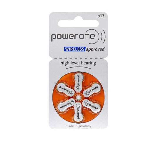 Powerone助听器纽扣电池P10 P13 P312 P675 P13(6粒) 1盘