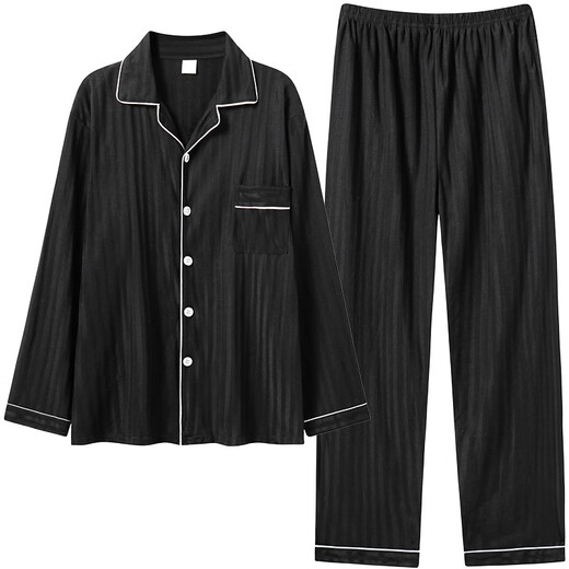 Votre très grande taille 300 Jin [Jin équivaut à 0,5 kg] Pybalas gras du printemps et de l'été pour hommes Ajout de graisses plus de glace Cardigan à manches longues Lottes de maison QDX9902 # Modèle de pull l recommandé 100-130 Jin [Jin est égal à 0,5 kg] poids