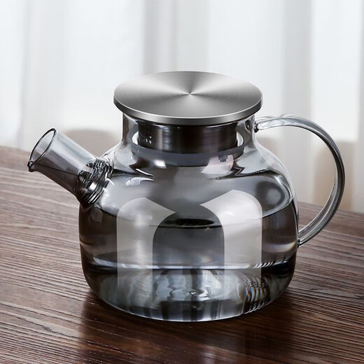 Nordic style high borosilicate heat-resistant glass teapot flower and fruit teapot cold kettle electric ceramic stove teapot 1000ml light luxury steel lid Sijia teapot 1800ml