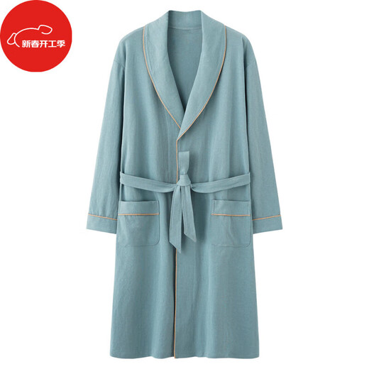 Offizielle Website [empfohlen von der zentralen Mutter] Herren-Pyjama Herren-Bademantel Frühling und Herbst, langärmelte Hauskleidung mittelgroßen Stil mit mittlerem Stil mit mittlerem Stil großer Größe XM16822 m 165 [100-120jin [Jin entspricht 0,5 kg]]