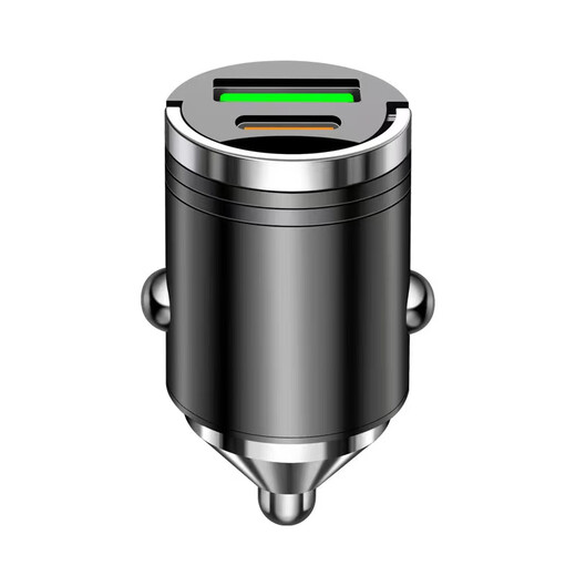 Yomo Car Charger Charger Charger Cigarette Lighter PD30W All-Metal Super Fast Charging Converter Pild adapté à Apple 16 Huawei / Xiaomi un à deux noir