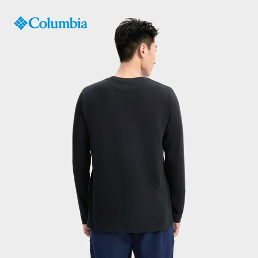 Columbia Outdoor 25 autumn and winter new men's silver point thermal UPF50 sun protection T-shirt XE9365 010 black Asia-Pacific slim fit M (175/96A)