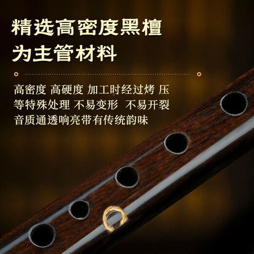 金孔雀乌木葫芦丝c调小学生专用初学者成年人降b调专业演奏级旗舰店乐器 【光面葫芦乌木音管】C调+赠品