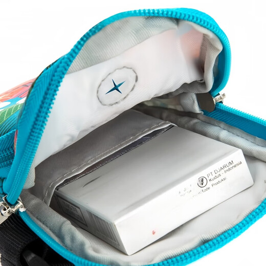 Shurui German Quality Lightweight Running Mobile Phone Arm Bag Women's Universal Arm Sleeve Hangs on Arm Arm Bag Wrist Bag Square Dance Flower Gray, Large Size