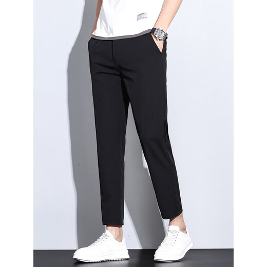 SeptSwolves (Septwolves) Silk de glace haut de gamme Pantalon à neuf plats pour un pantalon décontracté pour hommes pour l'été mince pantalon tombant effilé à la mode b9905 29 29 29