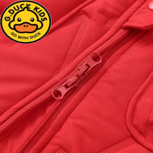 G.DUCKKIDS children's overalls for boys and girls in autumn and winter all-in-one velvet cotton pants for babies with open stalls for children and infants thickened outer pants pink velvet thickened size 90 (recommended for one and a half to two and a half years old)