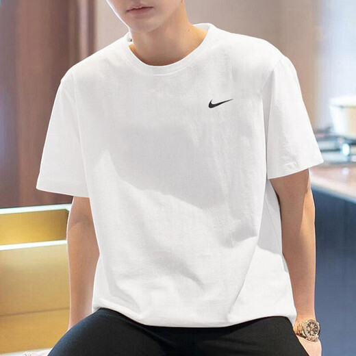 耐克（NIKE）男士套装 2025夏季新款Dri-Fit快干透气健身训练短袖T恤 梭织短裤 DV9840-100+DV9858-010 M