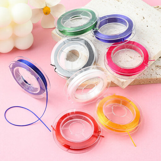 0.5mm color elastic thread crystal thread diy bracelet necklace beaded wire accessories 8 rolls/tube mixed color 8 rolls/tube
