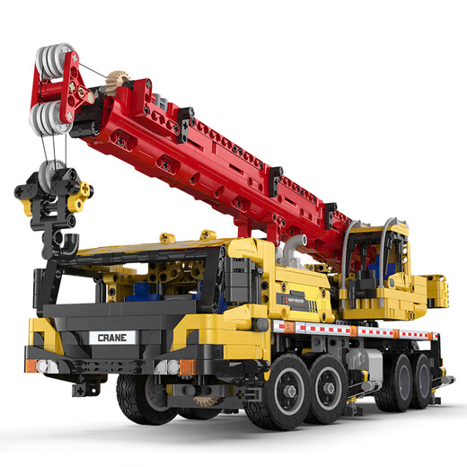 Large crane model 100kg building blocks crane assembly project remote control lifting crane model children's gift C61081 crane building blocks-remote control version-18