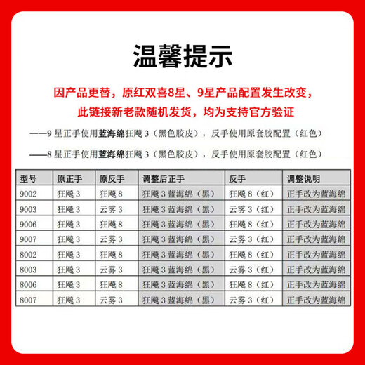红双喜DHS九星狂飚乒乓球拍横拍专业比赛黑檀芳碳H9002赠球