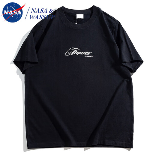 
nasawassup trendy brand American casual large size pure cotton short-sleeved T-shirt men's summer trendy brand ins fat man loose plus fat plus large round neck A6623-white 2XL (recommended 140-160Jin [Jin equals 0.5 kg])