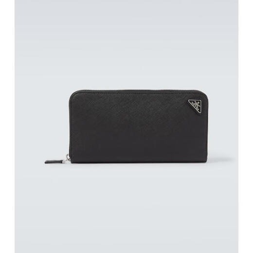 PRADA luxury men's calfskin wallet black one size