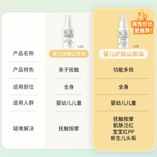 Songda Touch Oil Baby Massage Oil Newborn Touch Camellia Oil Moisturizing Oil Hot Selling Hot Touch Camellia Oil 50ml