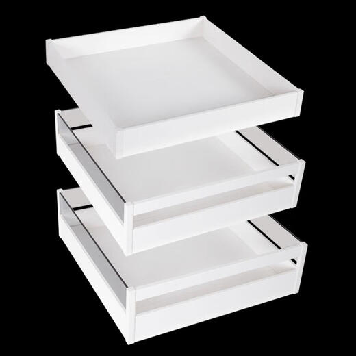 Sanqi Hufeiou kitchen cabinet dishes pull basket storage three-layer flat basket drawer snack storage tool basket can be deepened and customized 250 cabinet black three-layer flat basket 2+1585 depth