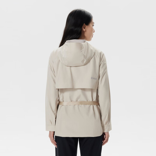 Kolon Sportkolon Sport Commentaire Couleur solide extérieur sport décontracté veste à capuche à capuche pour femmes taupe gr m