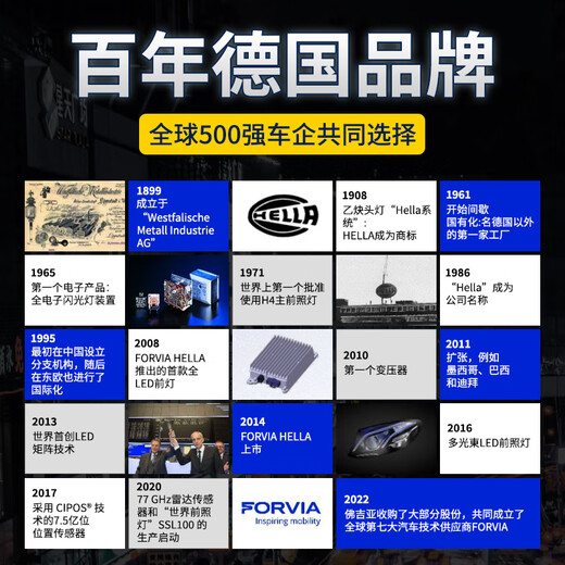 
HELLA (HELLA) 100w automotive laser LED headlight H7 BWBX7/3/5/6 Cheetah CS10/679CT7 Qiling LED headlight