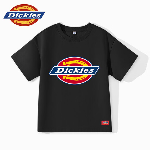 Dickies Kinderkleidung Kinder kurzärmeliges T-Shirt für Sommerjungen reine Baumwolle atmungsaktive halbe Ärmeln Girls Mode College Style Summer Kleid modisch