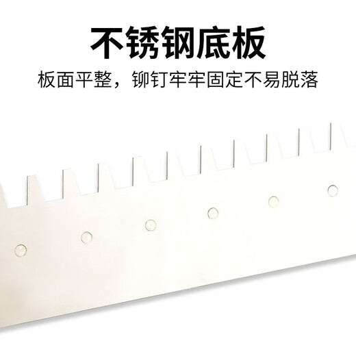 Kemaixin extended stainless steel trowel tile iron plate serrated bricklayer's trowel with toothed plaster pull groove new tiling tool beech handle extended stainless steel serrated trowel