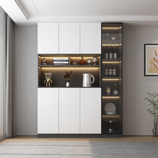 
Sideboard cabinet wall integrated display cabinet modern simple storage cabinet household wine cabinet tea cabinet storage storage cabinet style 12240*40*220 SF Express installation