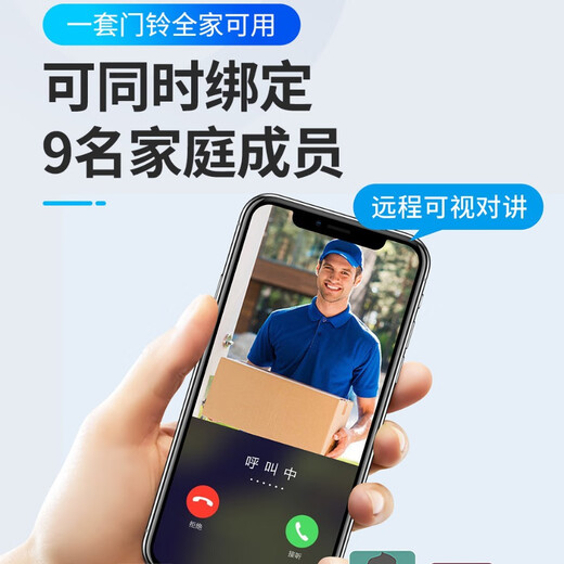 小米智能生态链同款品牌可视门铃免插电免打孔WIFI家用对讲机电子猫眼监控智能入户门口摄像头无线360度 智能猫眼