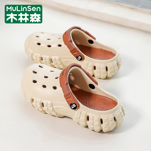 Mulinsen sandals men's summer hole shoes men's outer sandals men's couple's style Baotou beach shoes