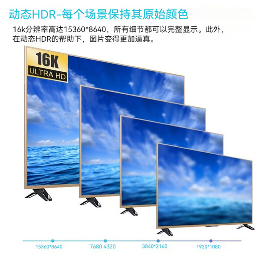 FDBRO DP Male à un câble vidéo masculin Version 2.1 16K30Hz Ultra-High Définition 8K60Hz Monitor de jeu à brush haut