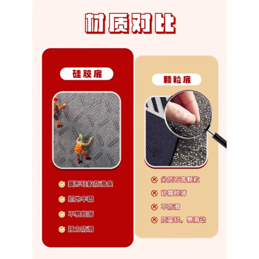 
2025 new red festive door mat floor mat foot mat entrance door carpet silicone bottom crystal velvet yy1047 100120cm [Recommended regular sizes in the home]
