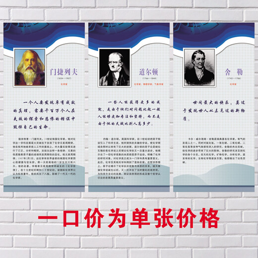 
Chemistry Laboratory Physicist Celebrity Quotes Introduction Classroom Arrangement Wall Painting Photo KT Board Exhibition Board Decoration Painting 1319 Big