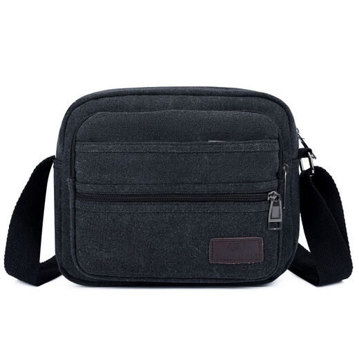 Mi Lan Electrician's Bag Canvas Wear-Resistant Work Thick Hardware Shoulder Electrician's Tool Bag Small Crossbody Single Shoulder Large Thickened Canvas Multi-layer Model Brown