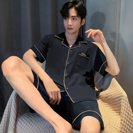 Les adolescents à manches courtes à manches courtes de pyjamas Yalu peuvent porter des vêtements de vêtements pour hommes à manches courtes pour hommes.