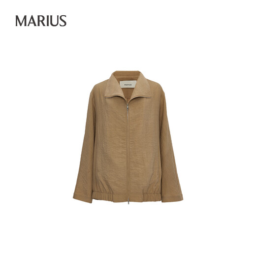 Marius 'trockene Seidenjacke' Mulberry Silk Low-Key Luxury Old Money Textur Falten Jacke Oma Hosen Khaki [Mantel] M.