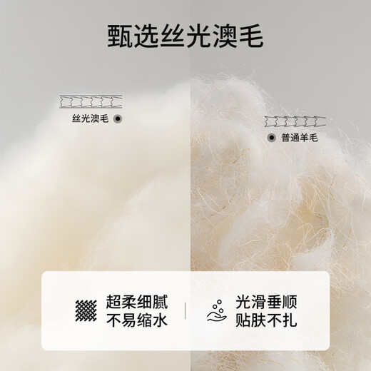 EMZ鄂尔多斯【100%丝光澳毛】男士羊毛开衫春季新款毛衣休闲拉链外套 藏青 XL 180/96A