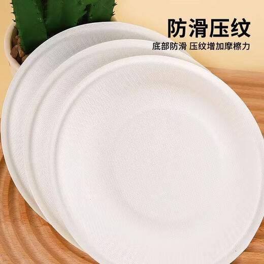 Disposable paper plate paper bowl tableware environmentally friendly paper dinner plate barbecue plate cake painting handmade diy kindergarten plate 5 inch round plate 10 pieces