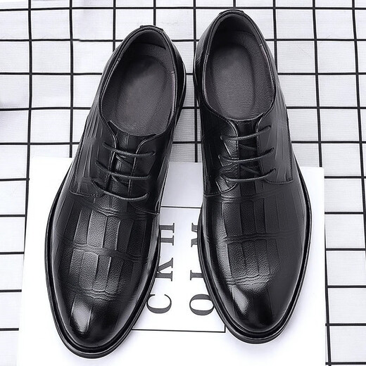 Red Dragonfly Chaussures en cuir respirant Business Men's Large Taille 48 Wide Foot Taille 46 Taille 47 British 45 Chaussures de mariage de marié à pointes décontractées 3879 Black 38