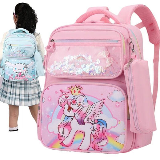 
Schoolbag girl child first grade girl Kuromi lightweight first to third grade lightweight cartoon purple Kuromi