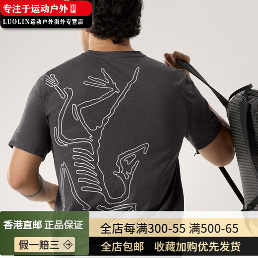 始祖鸟（ARC'TERYX）Cormac Arc'bird  logo男背后大鸟标 短袖X9721 复古绿X9721 S