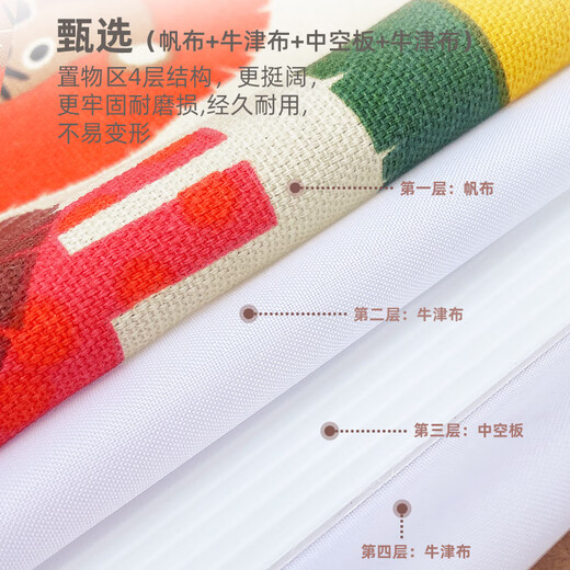 科至途婴儿床收纳挂袋床尿布尿不湿收纳袋围栏挂袋置物袋宝宝床边挂篮 卡通狮子