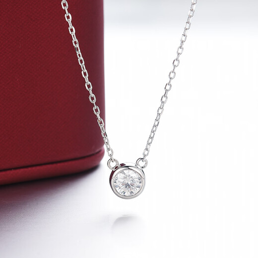 Genuine PT999 gold single bubble diamond pendant, classic and versatile for men and women, exquisite birthday gift for girlfriend Single bubble diamond pendant