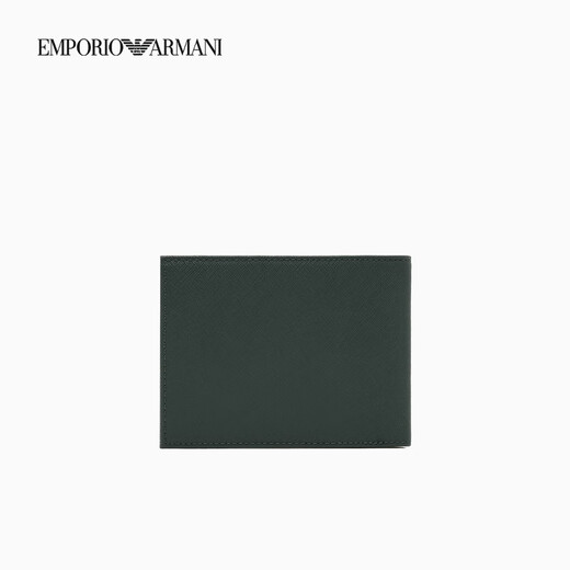 EMPORIO ARMANI/阿玛尼官方旗舰【礼物】新款男士对折翻盖手拿钱包2025早秋 U7238-森绿色 均码