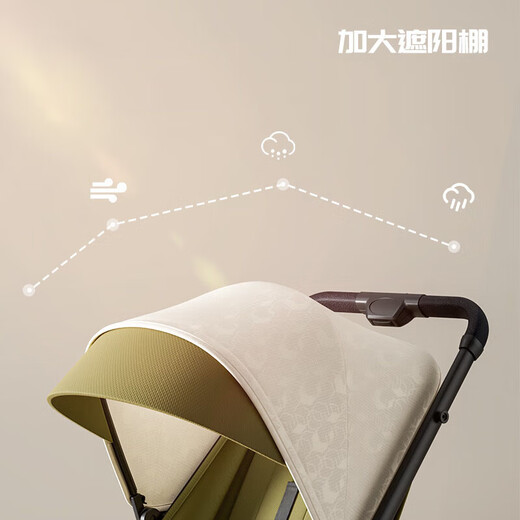 Beiduoqin baby stroller can sit and lie down for 0-1-3 years old, foldable belt shock-absorbing two-way pocket stroller, lightweight baby stroller, retro green + two-way reclining + one-click closing + mosquito net, lightweight foldable children's portable baby stroller