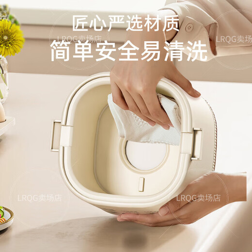 OQD German 2025 egg cooker multi-functional automatic power-off household small boiled egg breakfast artifact steaming and cooking all-in-one machine scheduled for one person fully automatic single layer top-notch fully equipped steamer + steaming bowl + large capacity + 24H reservation smart reservation precise temperature control can be steamed and boiled to prevent dry burning